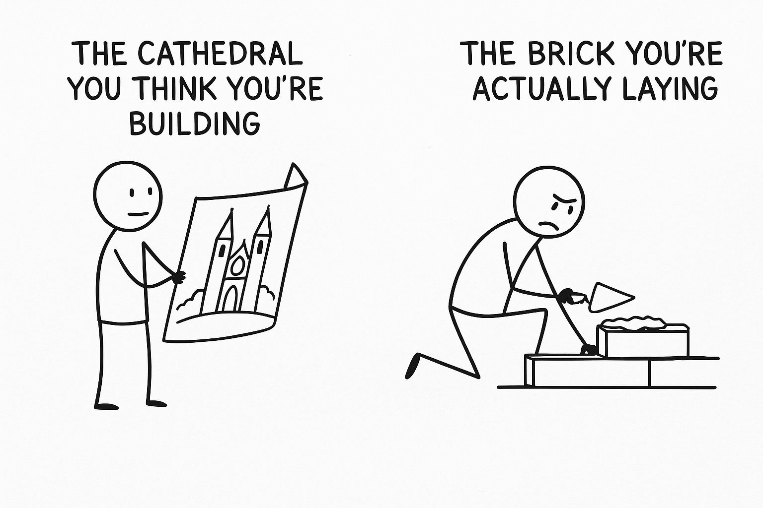 You Think You’re Building a Cathedral, But You’re Just Laying Bricks